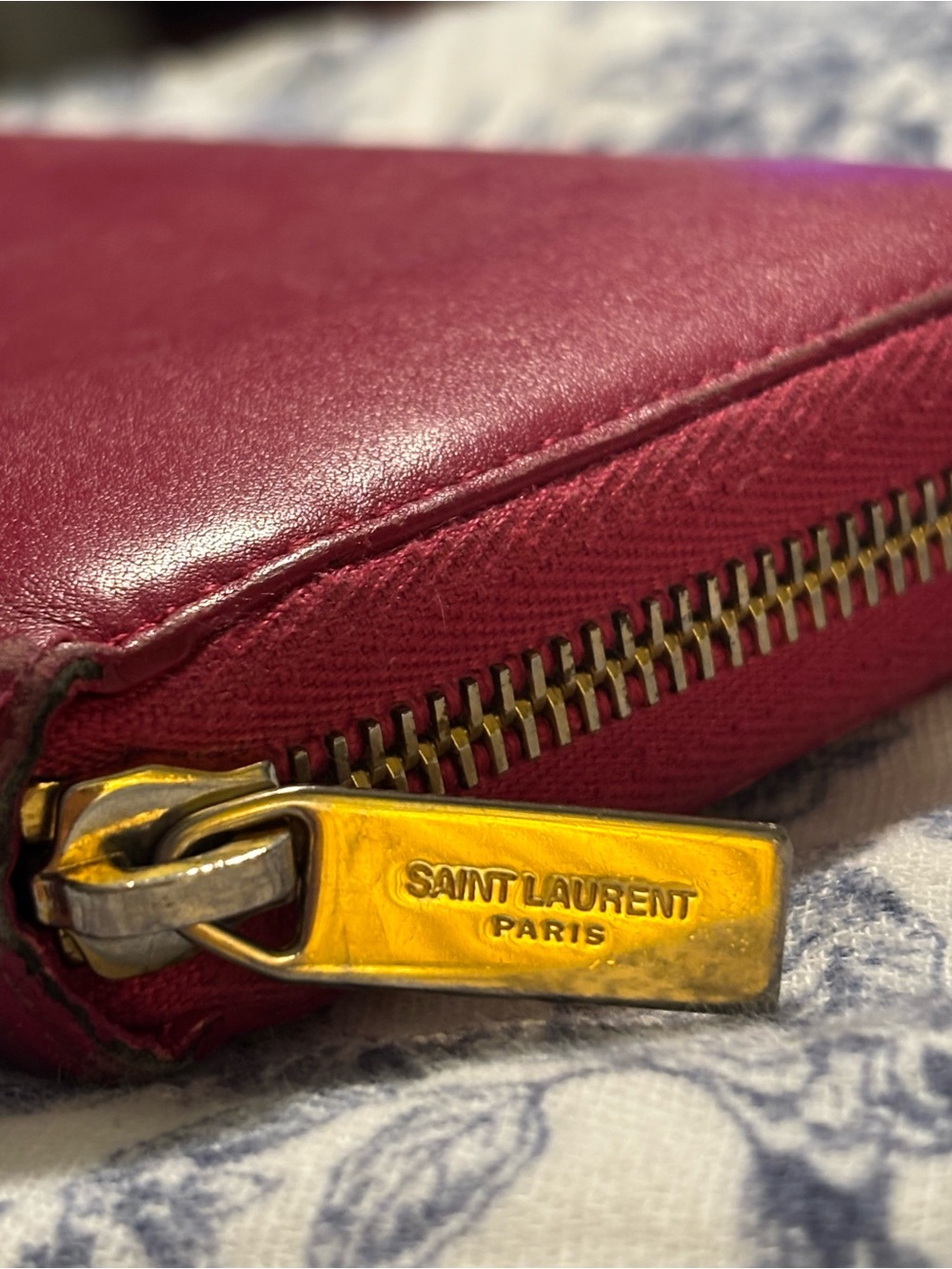 Final Price~ Saint Laurent Classic Y Ligne Zip Around Wallet in fuchsia pink - Picture 2 of 16